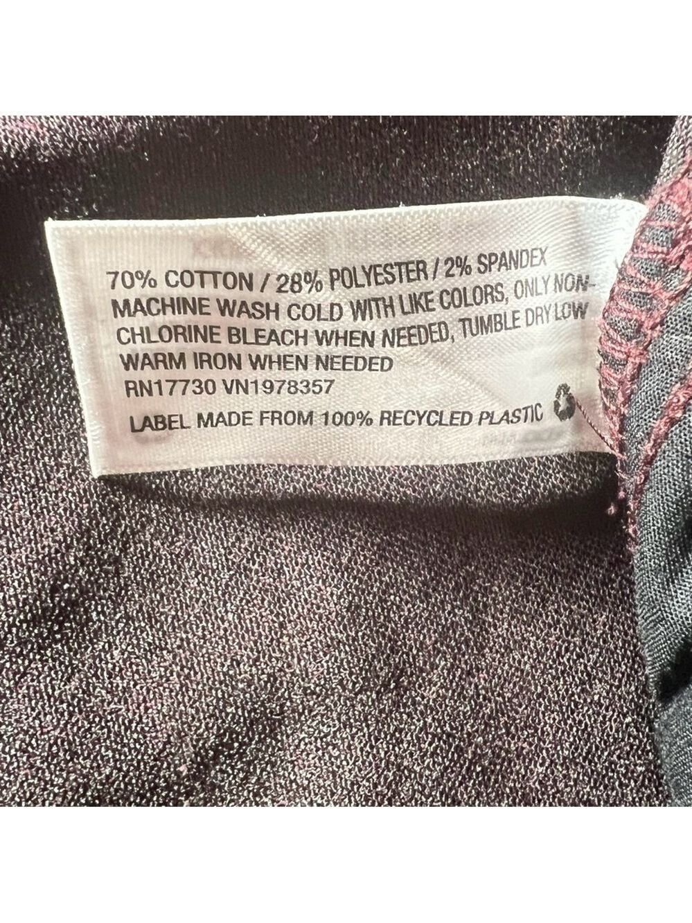 A New Day Women’s Skinny Button Front Jeans Burgundy Size 14 - Picture 4 of 7
